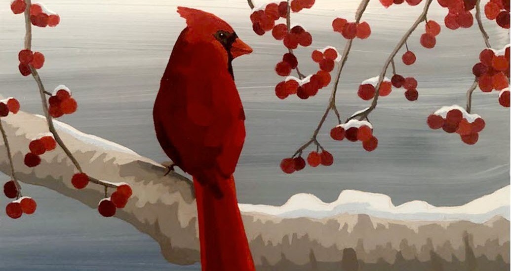 "Cardinal and Berries" by Michael Hensley